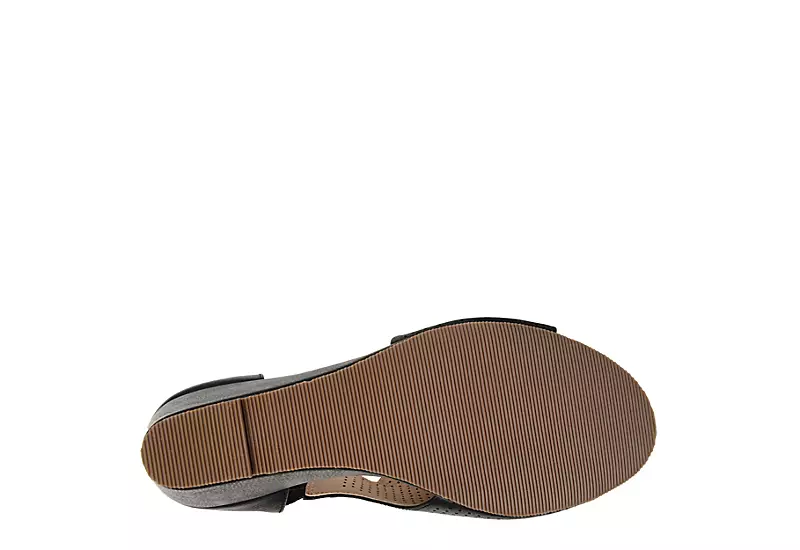 Journee Collection Womens Aretha Wedge Sandal - Black - Image 7