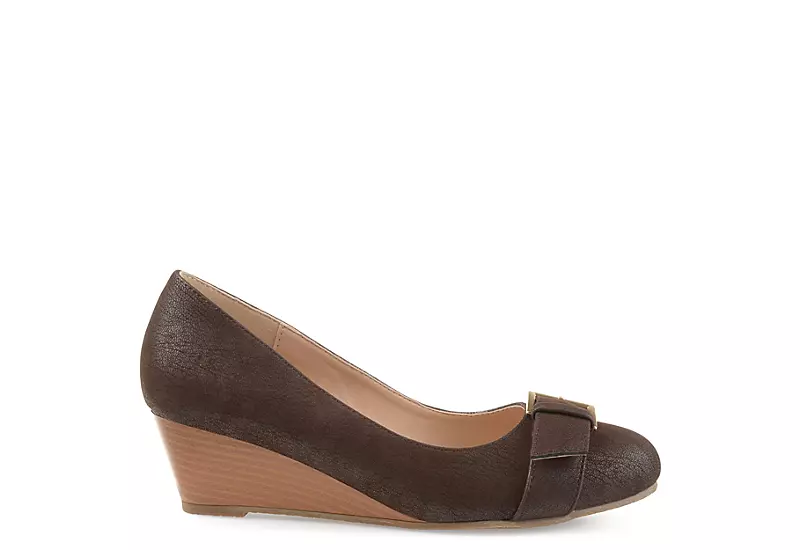 Journee Collection Womens Graysn Wedge Pump - Brown - Image 2