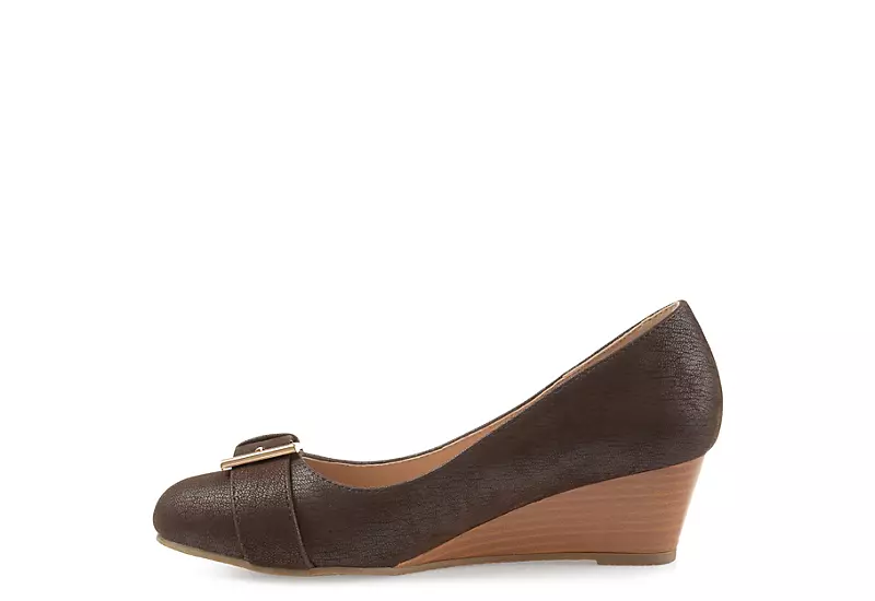 Journee Collection Womens Graysn Wedge Pump - Brown - Image 4