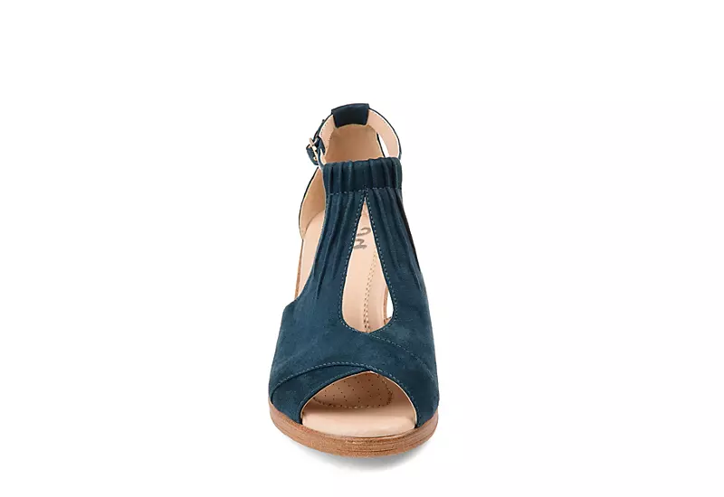 Journee Collection Womens Kedzie Wedge Sandal - Blue - Image 3