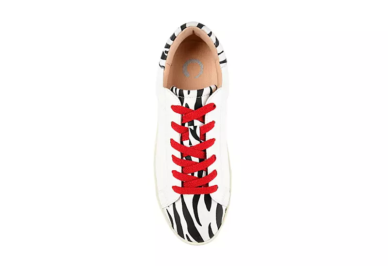 Journee Collection Womens Erica Sneaker - Zebra - Image 6