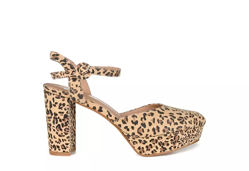 Journee Collection Womens Roslynn Platform Pump - Leopard - Image 2