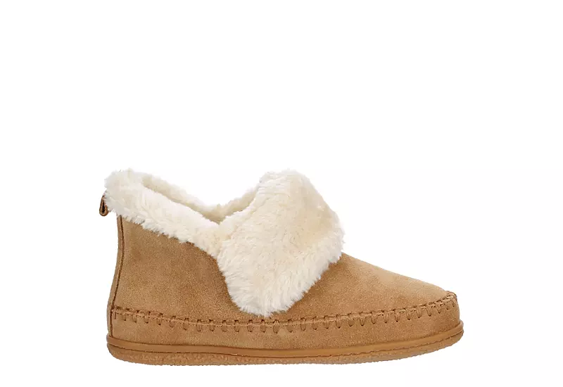Minnetonka Womens Jule Bootie Slipper - Tan - Image 2