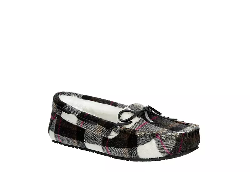 Minnetonka Womens Marj Moc Slipper - Plaid