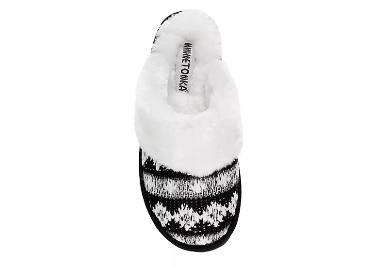 Minnetonka Womens Twyla Scuff Slipper - Black - Image 6