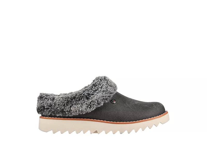 Skechers Womens Mountain Kiss Winter Rock Slipper - Dark Grey - Image 2