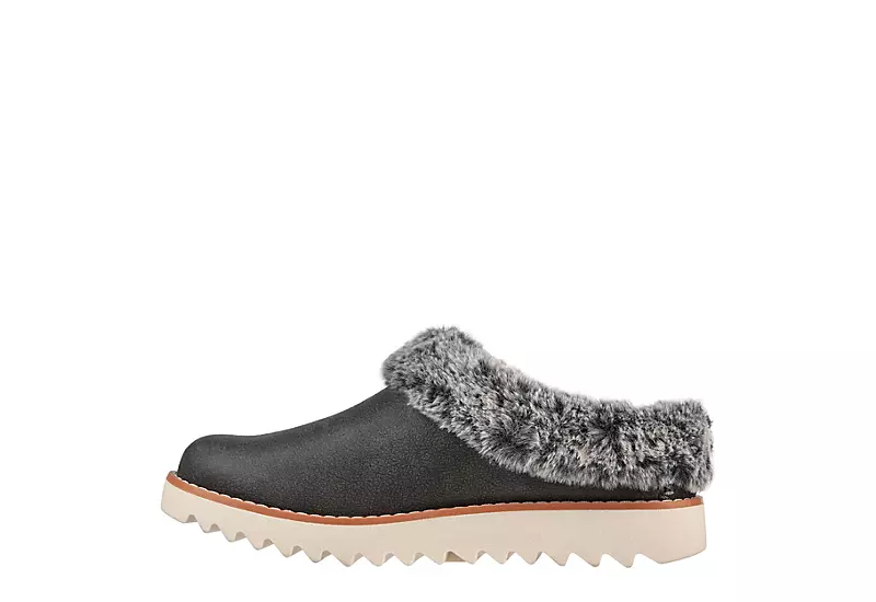 Skechers Womens Mountain Kiss Winter Rock Slipper - Dark Grey - Image 3