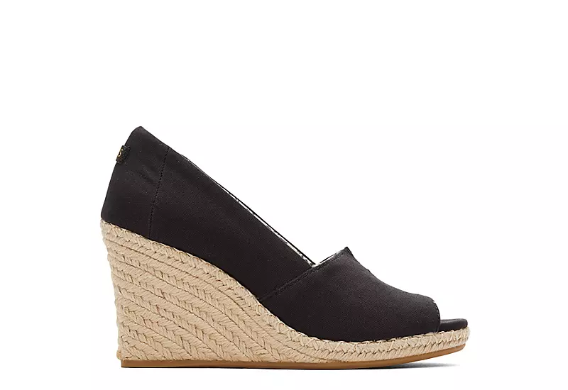 Toms Womens Michelle Wedge - Black - Image 2