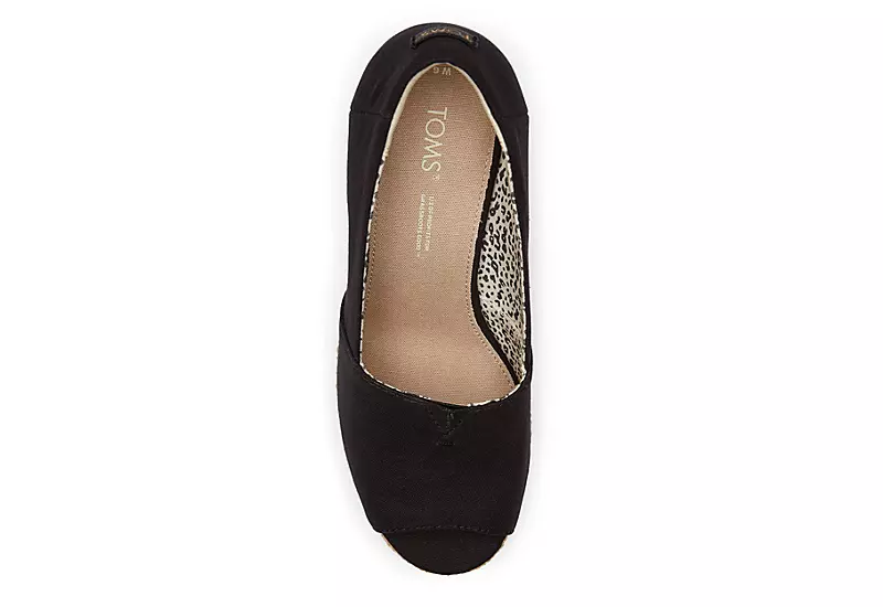 Toms Womens Michelle Wedge - Black - Image 4