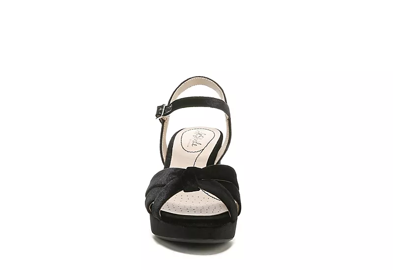 Lifestride Womens Lucky Platform Sandal - Black - Image 3