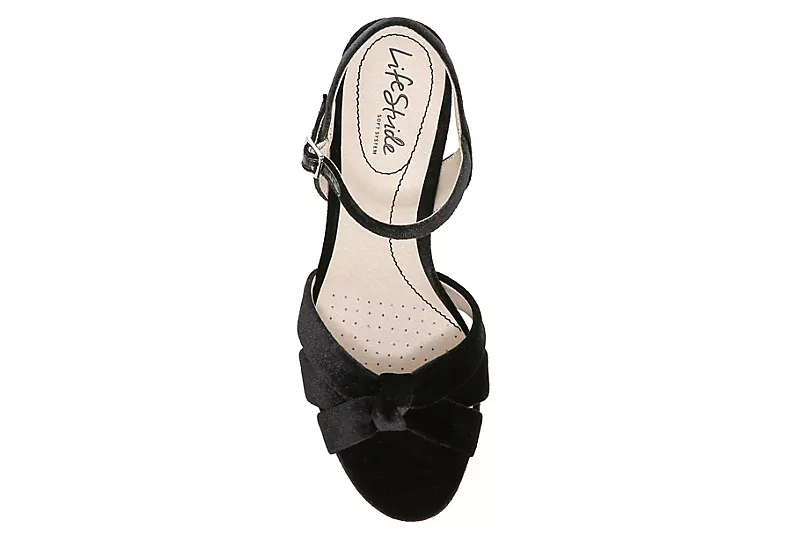 Lifestride Womens Lucky Platform Sandal - Black - Image 6