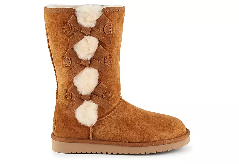 Koolaburra By Ugg Womens Victoria Tall Fur Boot - Rust - Image 2