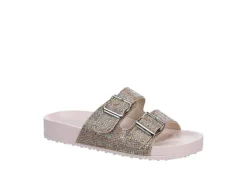 Madden Girl Womens Teddy Footbed Slide Sandal - Blush