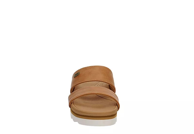 Reef Womens Banded Horizon Hi Slide Sandal - Tan - Image 3