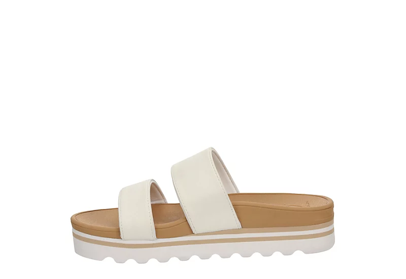 Reef Womens Banded Horizon Hi Slide Sandal - White - Image 4