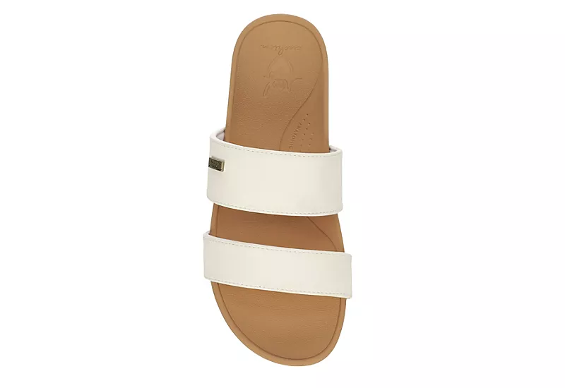 Reef Womens Banded Horizon Hi Slide Sandal - White - Image 6
