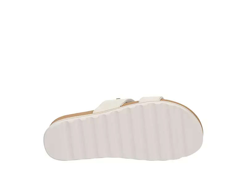 Reef Womens Banded Horizon Hi Slide Sandal - White - Image 7
