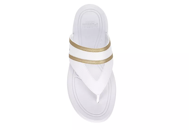 Puma Womens Softride Thong 2 Flip Flop Sandal - White - Image 6