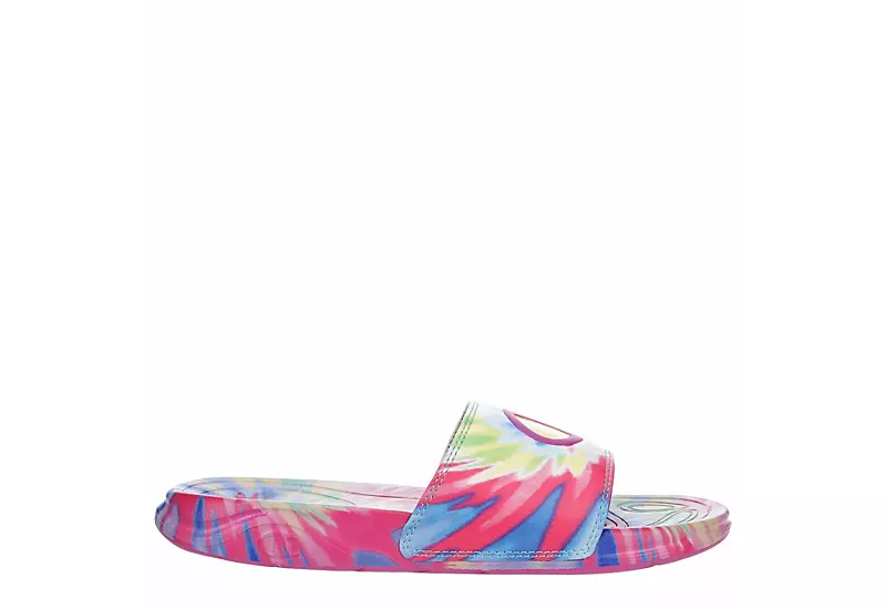 Champion Womens Mega Slide Tie Dye Slide Sandal - Pink - Image 2