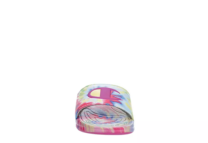 Champion Womens Mega Slide Tie Dye Slide Sandal - Pink - Image 3