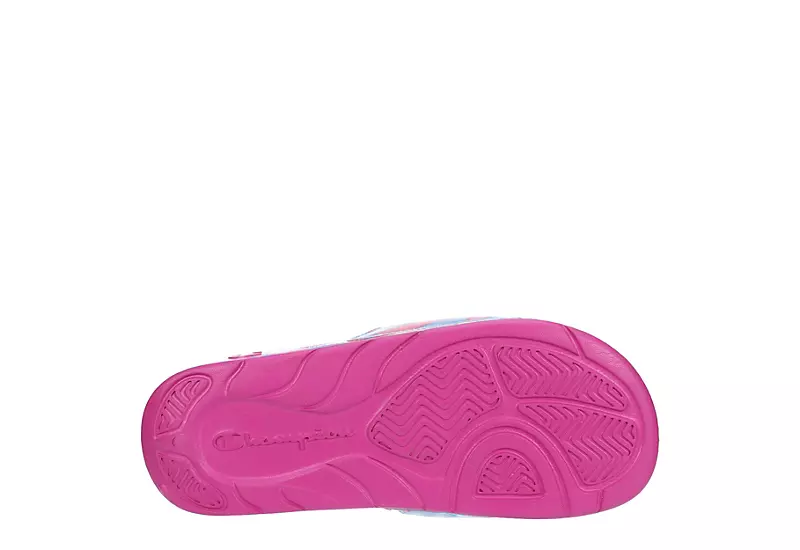 Champion Womens Mega Slide Tie Dye Slide Sandal - Pink - Image 7