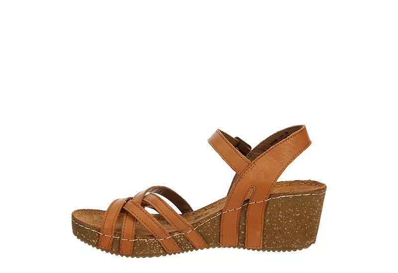 Bjorndal Womens Lily Wedge Sandal - Tan - Image 4