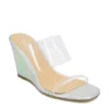 Xoxo Womens Lotys Wedge Sandal - Clear