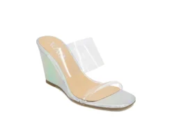 Xoxo Womens Lotys Wedge Sandal - Clear