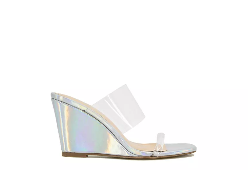 Xoxo Womens Lotys Wedge Sandal - Clear - Image 2