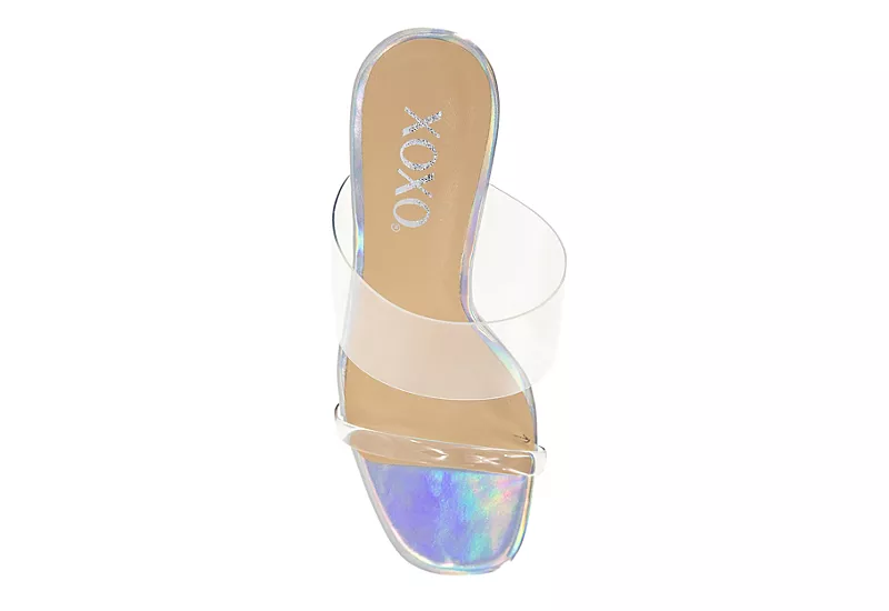 Xoxo Womens Lotys Wedge Sandal - Clear - Image 5
