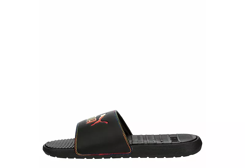 Puma Womens Cool Cat Rainbow Slide Sandal - Black - Image 4