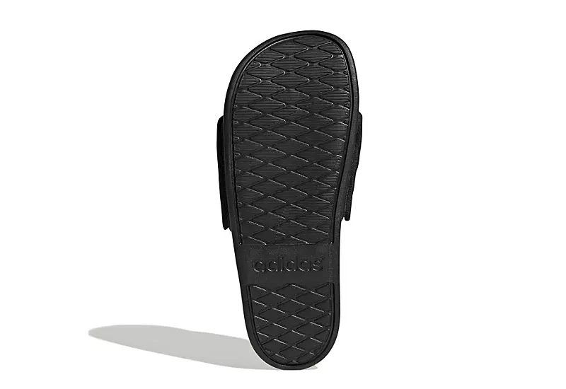 Adidas Womens Adilette Comfort Slide Sandal - Black - Image 5