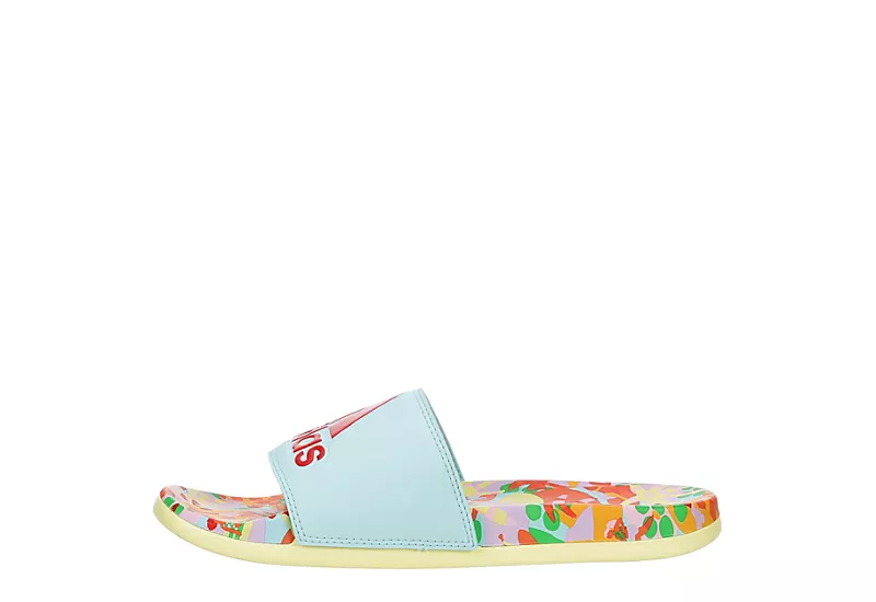 Adidas Womens Adilette Comfort Slide Sandal - Aqua - Image 4