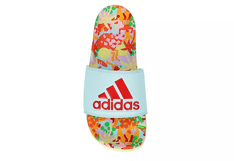 Adidas Womens Adilette Comfort Slide Sandal - Aqua - Image 6