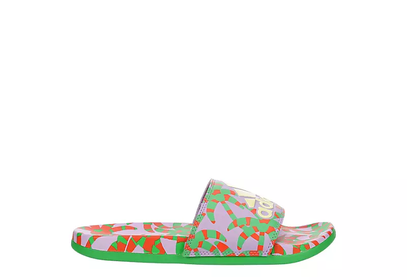 Adidas Womens Adilette Comfort Slide Sandal - Purple - Image 2