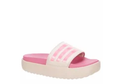 Adidas Womens Adilette Platform Slide Sandal - Pink