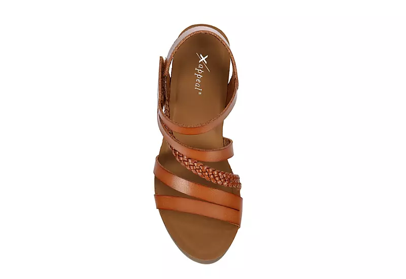 Xappeal Womens Maggy Wedge Sandal - Cognac - Image 6
