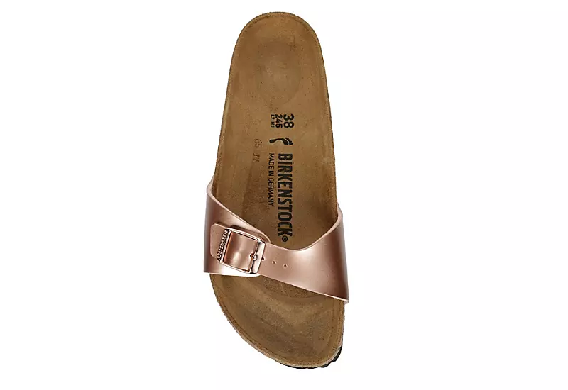 Birkenstock Womens Madrid Footbed Sandal - Rose Gold - Image 6