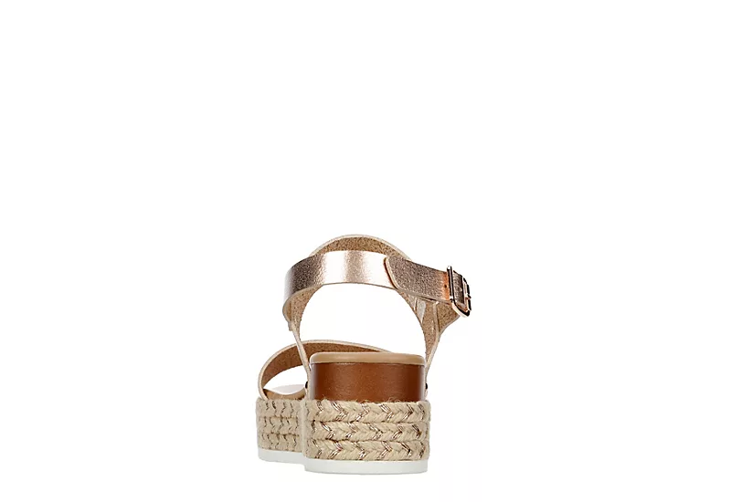 Xappeal Womens Amelia Wedge Sandal - Rose Gold - Image 5