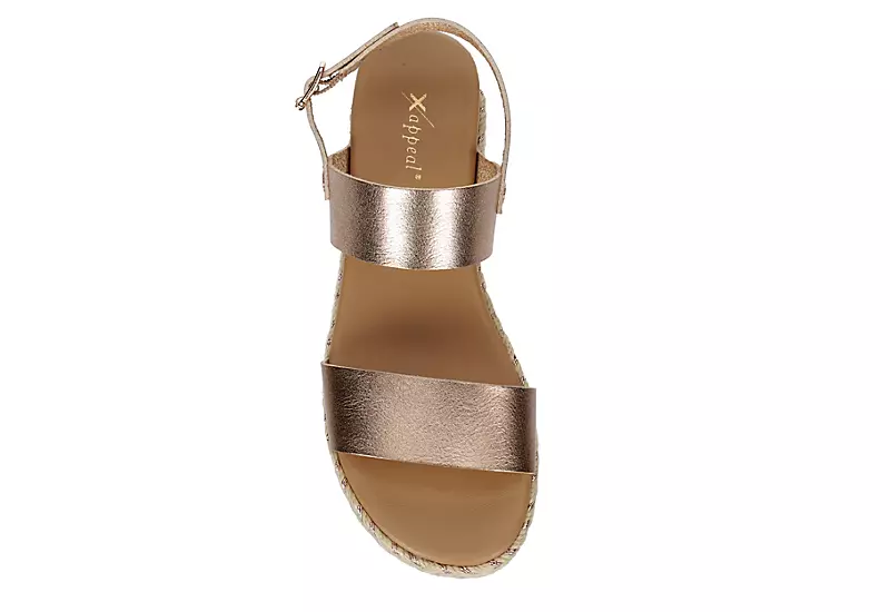 Xappeal Womens Amelia Wedge Sandal - Rose Gold - Image 6