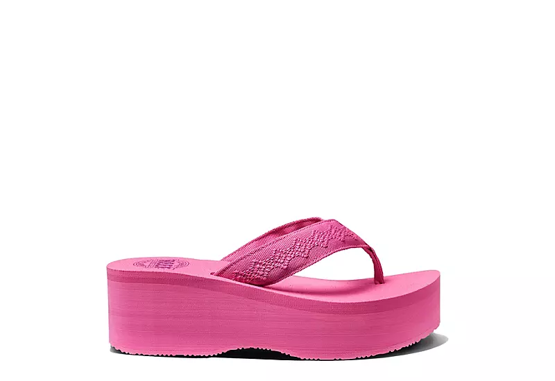 Reef Womens Sandy Hi Flip Flop Sandal - Pink - Image 2