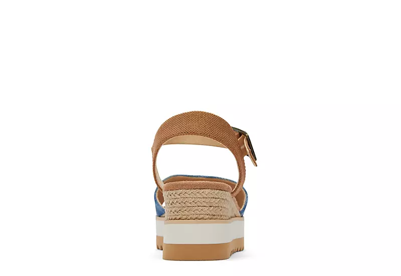 Toms Womens Diana Wedge Sandal - Denim - Image 3