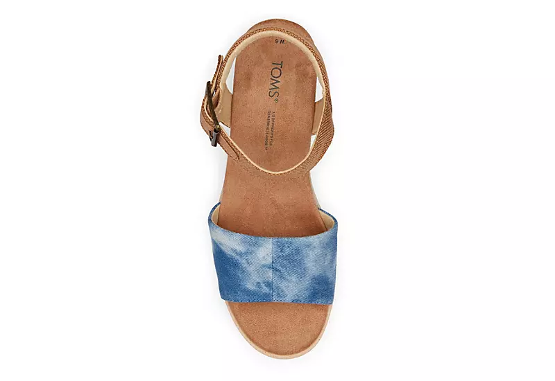 Toms Womens Diana Wedge Sandal - Denim - Image 4
