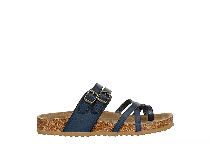 Bjorndal Womens Sami Footbed Sandal - Navy - Image 2