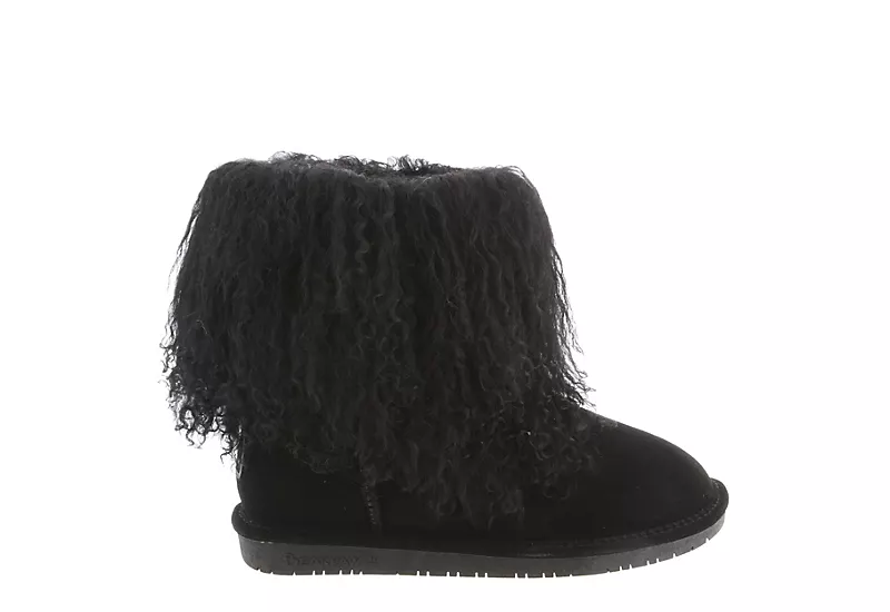 Bearpaw Womens Boo Fur Boot - Black - Image 2