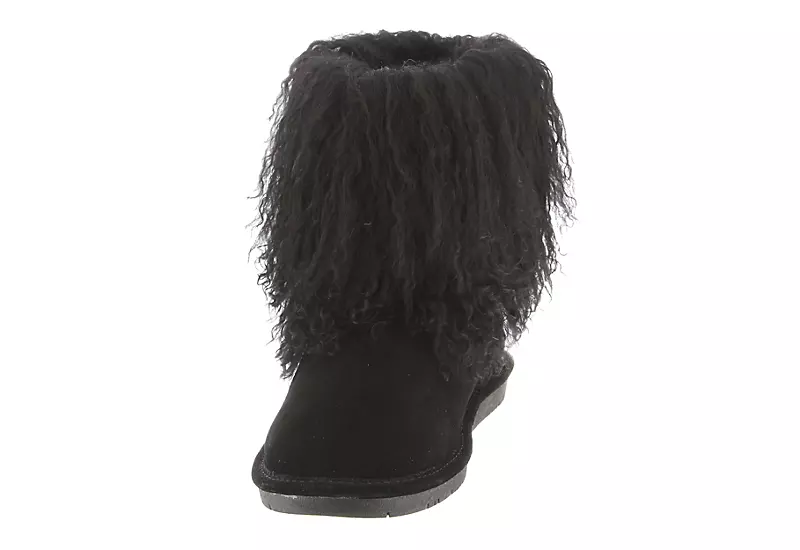Bearpaw Womens Boo Fur Boot - Black - Image 3