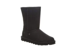 Bearpaw Womens Elle Short Vegan Fur Boot - Black