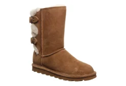 Bearpaw Womens Eloise Wide Calf Fur Boot - Tan