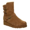Bearpaw Womens Lucy Fur Wedge Boot - Tan