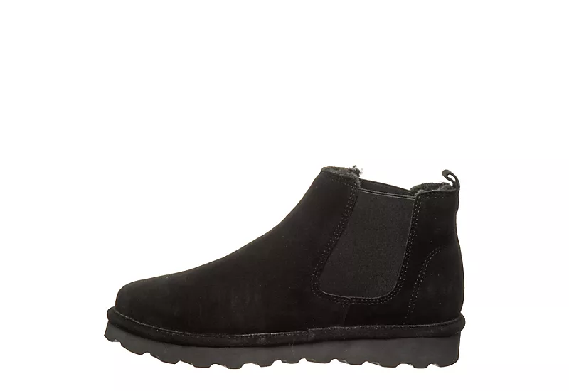 Bearpaw Womens Drew Short Fur Boot - Black - Image 3